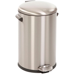 EKO - Belle Deluxe pedaalemmer 12 liter - Stainless steel Plastic - mat RVS - Prullenbak