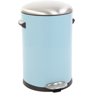 EKO - Belle Deluxe pedaalemmer 12 liter - Steel Plastic - licht blauw, sandcoated - Prullenbak