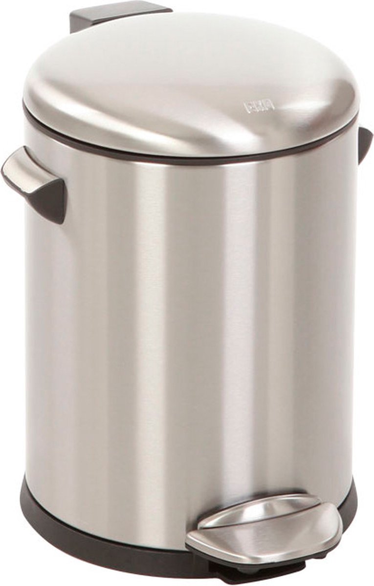 EKO - Belle Deluxe pedaalemmer 5 liter - Stainless steel Plastic - mat RVS - Prullenbak