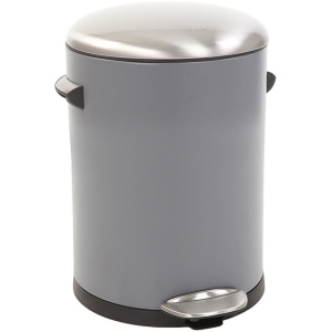 EKO - Belle Deluxe pedaalemmer 5 liter - Steel Plastic - grijs, sandcoated - Prullenbak