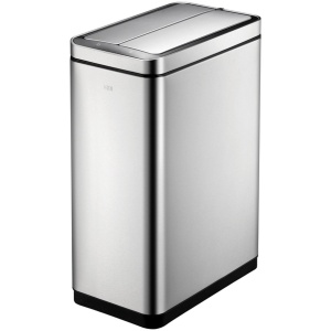 EKO - DeLuxe Phantom Sensor Bin 20+20 liter - Stainless steel Polypropylene - mat RVS - Prullenbak