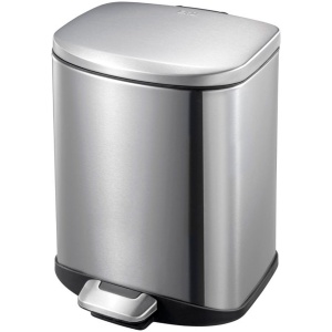 EKO - Della pedaalemmer 6 liter - Stainless steel Plastic - mat RVS - Prullenbak