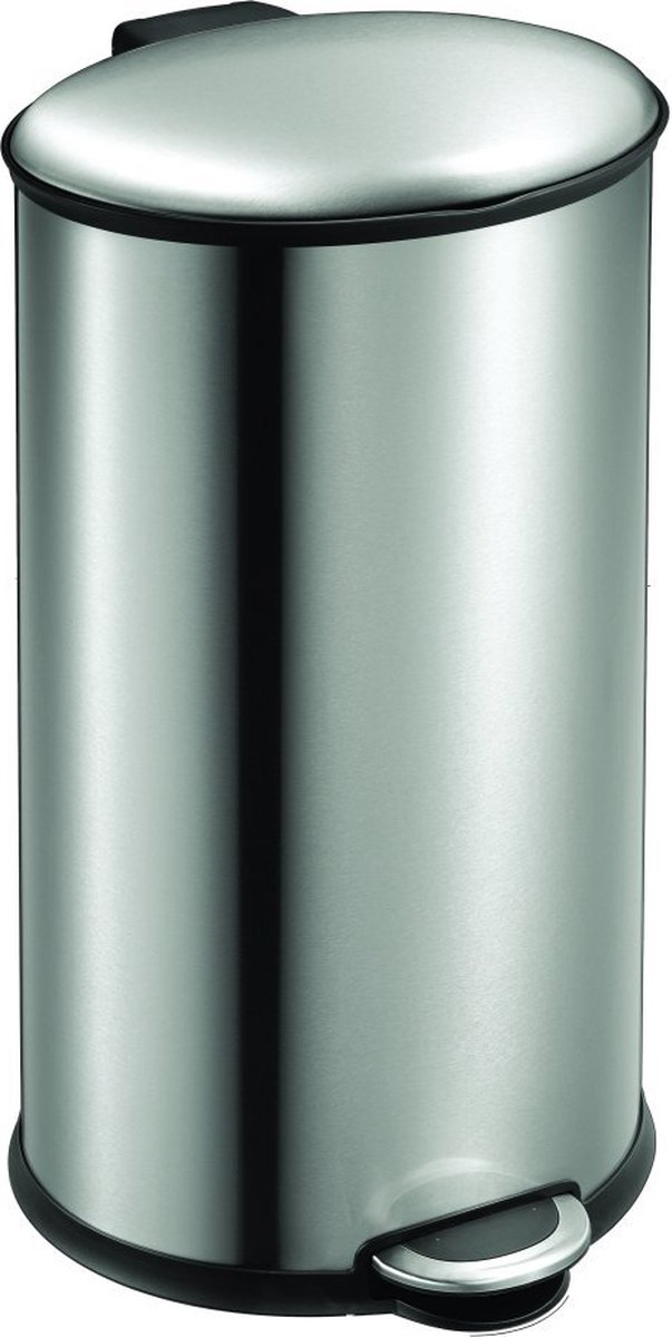 EKO - Ellipse pedaalemmer 40 liter - Stainless steel Plastic - mat RVS - Prullenbak