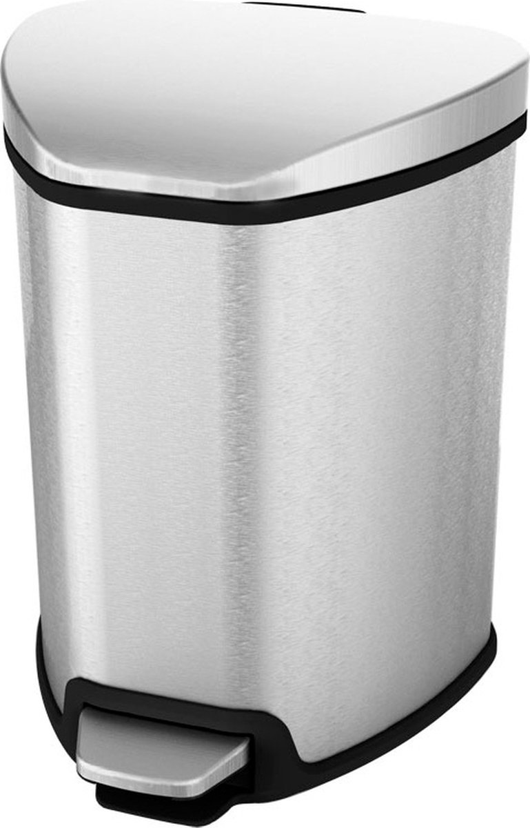 EKO - Grace pedaalemmer 5 liter - Stainless steel Plastic - mat RVS - Prullenbak