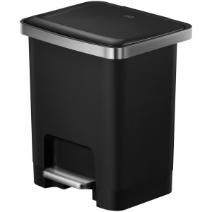 EKO - Hana 2 Pedaalemmer 15 liter - Plastic - zwart - Prullenbak