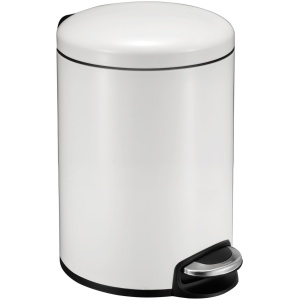 EKO - Maggey pedaalemmer 12 liter - Stainless steel Polypropyleen - wit - Prullenbak