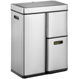 EKO - Mirage Plus Sensor Recycler 30+15+15 liter - Stainless steel Plastic - mat RVS - Prullenbak