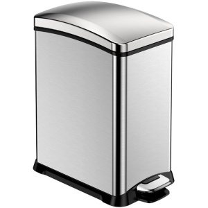 EKO - New Rejoice pedaalemmer 15 liter - Stainless steel Plastic - mat RVS - Prullenbak