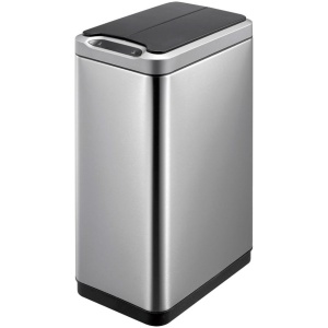 EKO - Phantom Sensor Bin 30 liter - Stainless steel Plastic - mat RVS, zwart - Prullenbak