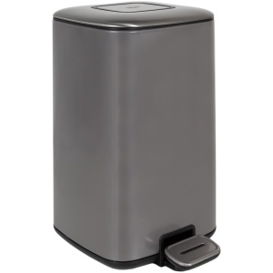 EKO Regent pedaalemmer 12 Liter - Prullenbak met uitneembare afvalemmer - Fingerprint-proof - Soft-close - H40.5xB24xL26.3 cm - Platinum