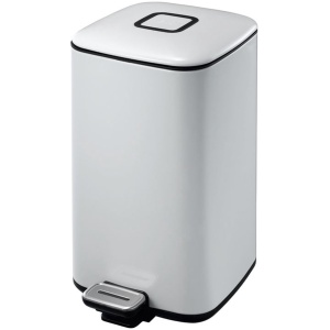 EKO - Regent pedaalemmer 12 liter - Steel Plastic - wit - Prullenbak