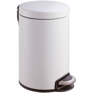 EKO - Serene pedaalemmer 20 liter - Stainless steel Plastic - wit - Prullenbak