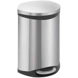 EKO - Shell Bin pedaalemmer 10 liter - Stainless steel Plastic - mat RVS - Prullenbak