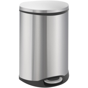 EKO - Shell Bin recycling pedaalemmer 22+22 liter - Stainless steel Plastic - mat RVS - Prullenbak