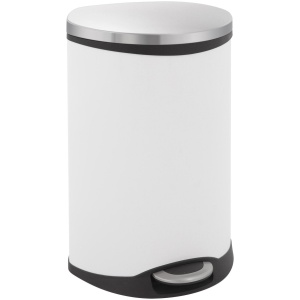 EKO - Shell Bin recycling pedaalemmer 22+22 liter - Steel Plastic - wit, mat RVS - Prullenbak