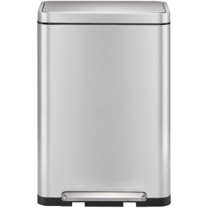 EKO - X-Cube pedaalemmer 45 liter - Stainless steel Polypropylene - mat RVS - Prullenbak