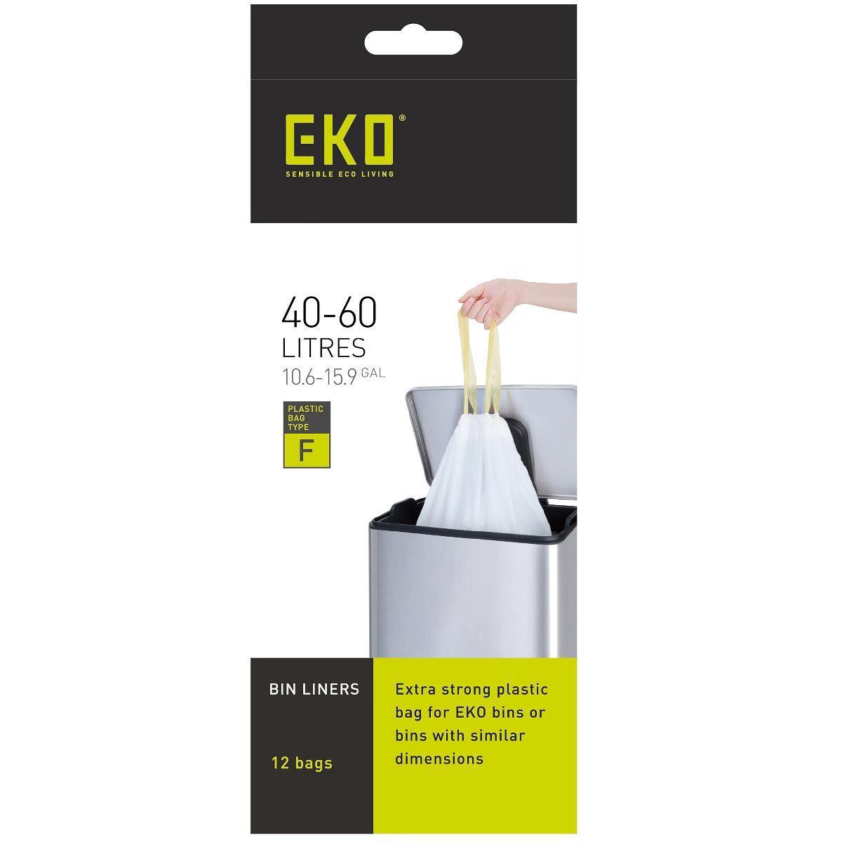 EKO afvalzakken 40-60 liter code F - rol 12 stuks