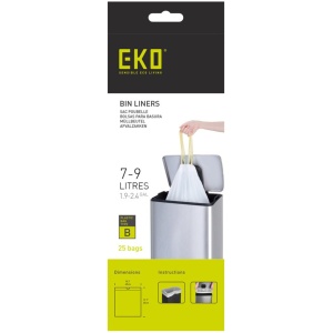 EKO afvalzakken type B 7-9 liter - Rol 25 stuks