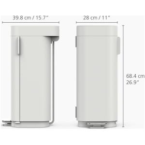 JosephJoseph - Porta - Prullenbak - met Pedaal - 40 Liter - Stone