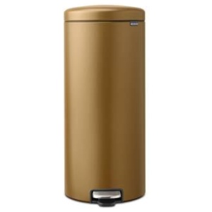 NewIcon pedaalemmer 30 liter met kunststof binnenemmer - Warm Brass