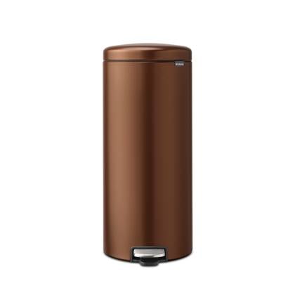 NewIcon pedaalemmer 30 liter met kunststof binnenemmer - Warm Bronze