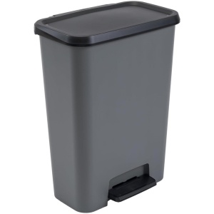 Prullenbak 46L - Grijs/Zwart - Curver Compatta Duo