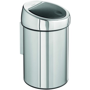 Prullenbak met Touch Bin - Kunststof Binnenemmer - Brilliant Steel - 3 Liter