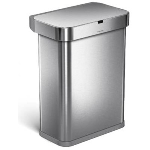 Simplehuman - Sensor Afvalemmer, Voice Control, 58 L, Zilver - Simpleh