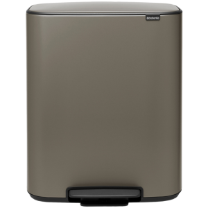 Brabantia Bo Pedal Bin 2 x 30 Liter Platinum