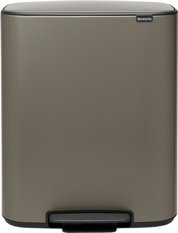 Brabantia Bo Pedal Bin 2 x 30 Liter Platinum