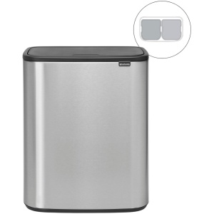 Brabantia Bo Touch Bin Prullenbak - 2 x 30 liter - Afvalscheiding - Matt Steel Fingerprint Proof