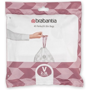 Brabantia PerfectFit Vuilniszakken - 2/3 l - Code V - 40 stuks