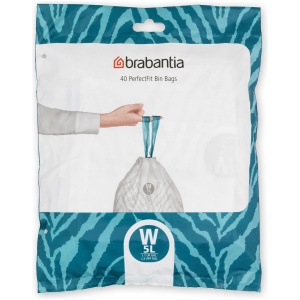Brabantia PerfectFit Vuilniszakken - 5 l - Code W - 40 stuks