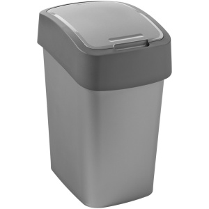 Curver Flip Bin Afvalbak - 25L - Zilver/Antraciet