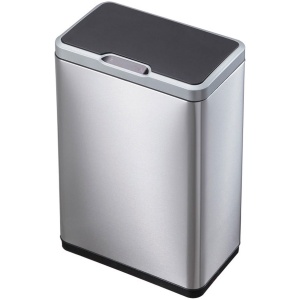 EKO - Mirage recycler Sensor Bin 20+20 liter - Stainless steel Plastic - mat RVS, zwart - Prullenbak