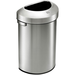EKO - Urban half rond 80 liter - Stainless steel - mat RVS - Prullenbak
