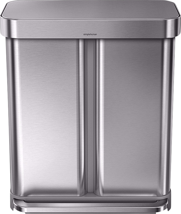 Simplehuman Rectangular Liner Pocket 24 + 34 Liter Rvs