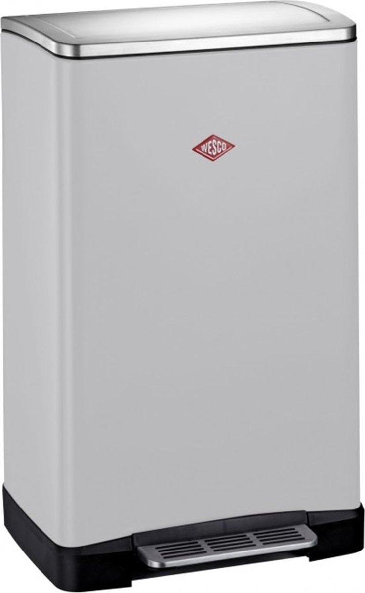 Wesco Big Double Boy Pedaalemmer - 2 x 18 Liter - Cool Grey - Prullenbak