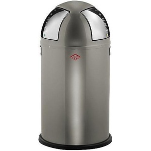 Wesco Push Two Prullenbak - 50 l (2x25 l) - Nieuw Zilver
