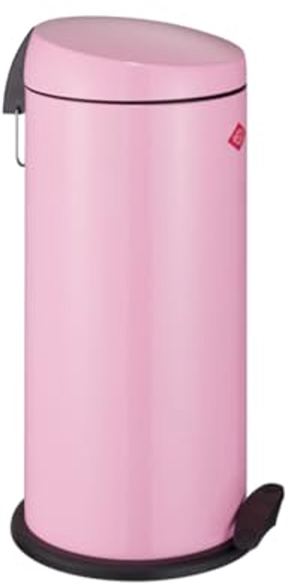 Wesco klassieke pedaalafvalverzamelaar CAPBOY MAXI in roze, gepoedercoat plaatstaal, metalen inzetstuk met 22 liter volume, kunststof voetpedaal