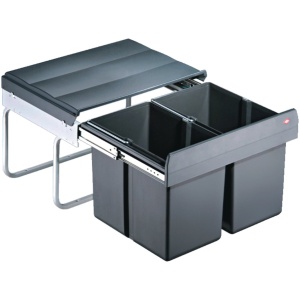 WESCO - Double Shorty Smart - 2 x 15 Liter - Ondiepe inbouw in kast - Ideaal in combinatie met Quookervat