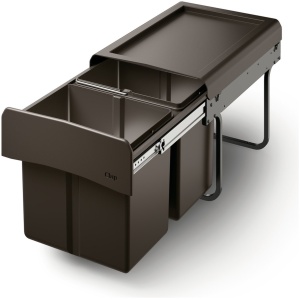 Wesco Inbouw prullenbak - Clap 2/450 2x15 L