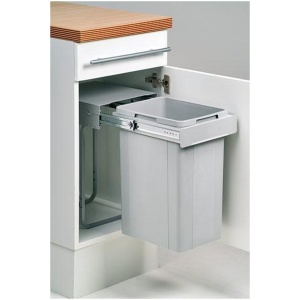 Wesco Bio Single Inbouw Prullenbak - 26 l - Grijs