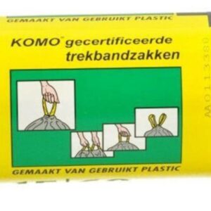 Komo Vuilniszakken Trekband 60L - 6 x 15 stuks - Voordeelverpakking