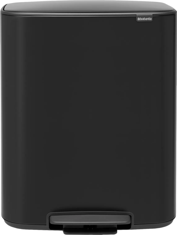 Brabantia Bo Pedal Bin 2 x 30 Liter Matt Black