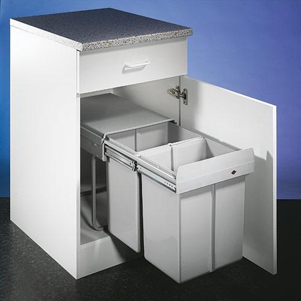 Inbouw Prullenbak Wesco Double 40 liter