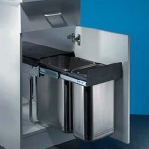 Prullenbak Wesco Edel Double - 32 liter - met RVS