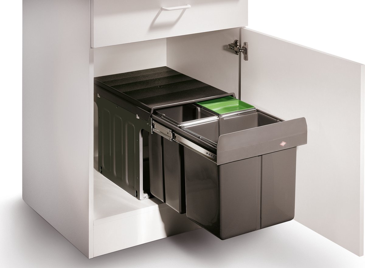 Wesco Trio Master Inbouw Prullenbak - 16 l + 2 x 8 l
