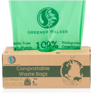 6L Composteerbare GFT Afvalzakken 120 Stuks - Sterk en Biologisch Afbreekbaar