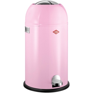 WESCO Kickmaster Prullenbak | Pedaalemmer | 33 Liter | Metaal - Roze | Afvalemmer - Made in Germany